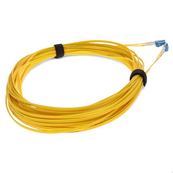 13M LC MALE TO LC MALE OS2 STRAIGHT YELLOW DUPLEX FIBER OFNR RISER-RA